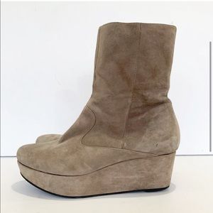 CLERGERIE / suede bootie - size 8 1/2